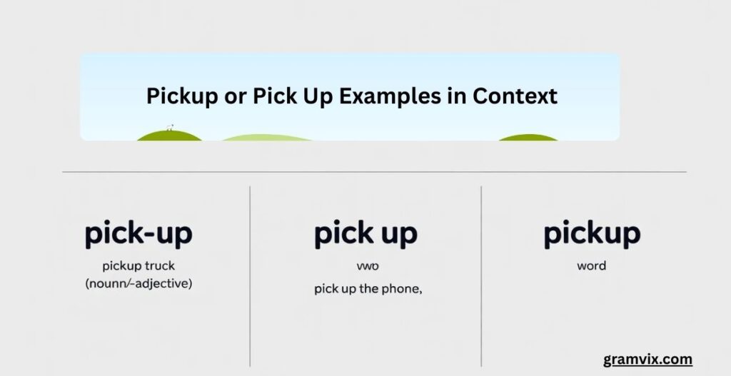 Pickup or Pick Up Examples in Context