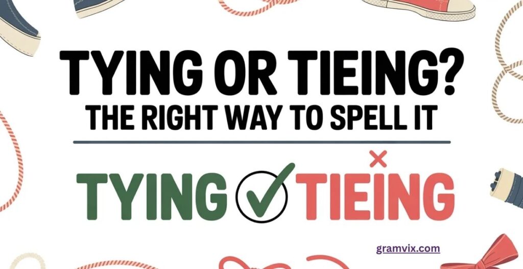 Tying or Tieing? The Right Way to Spell It in English (And Why It’s Not Even Close)