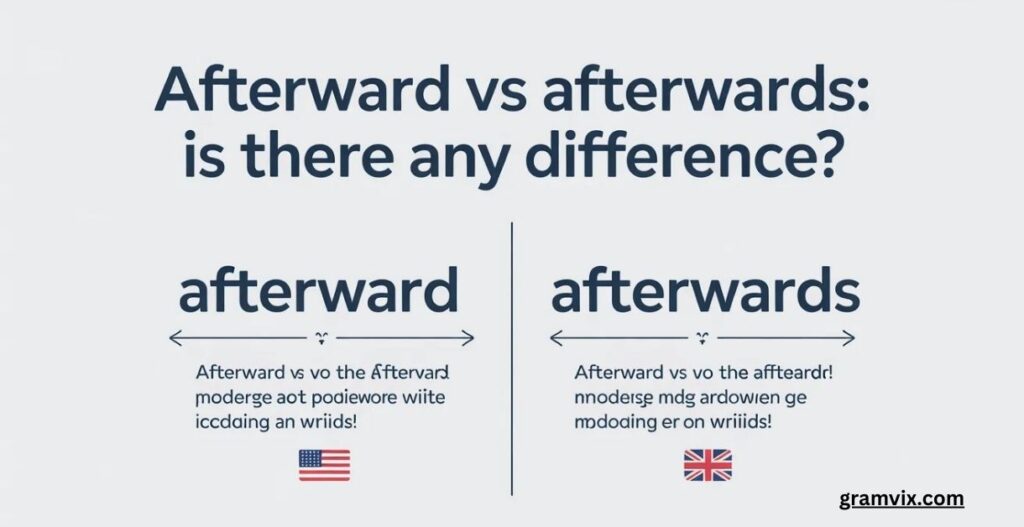 Afterward vs Afterwards: Is There Any Difference?