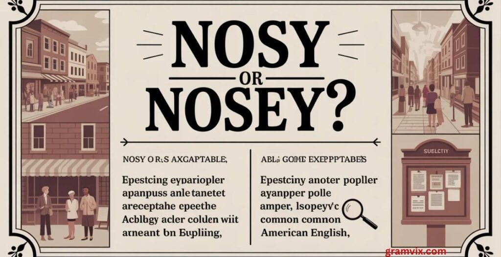 When Should You Use Nosy or Nosey?