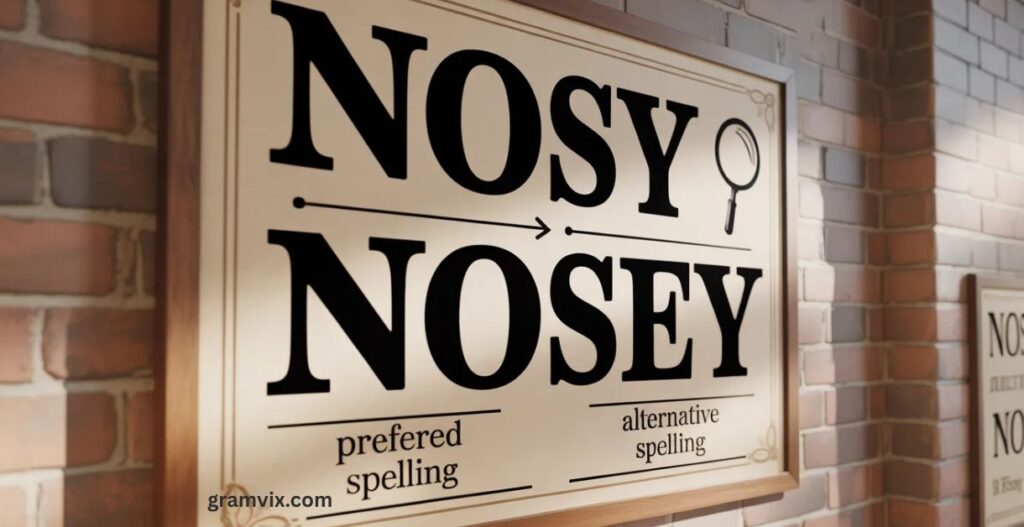 Nosy or Nosey SPELLING