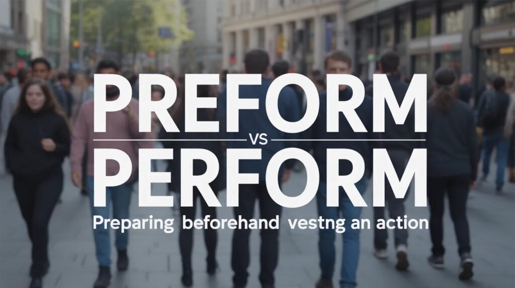 Why People Confuse “Preform” and “Perform”