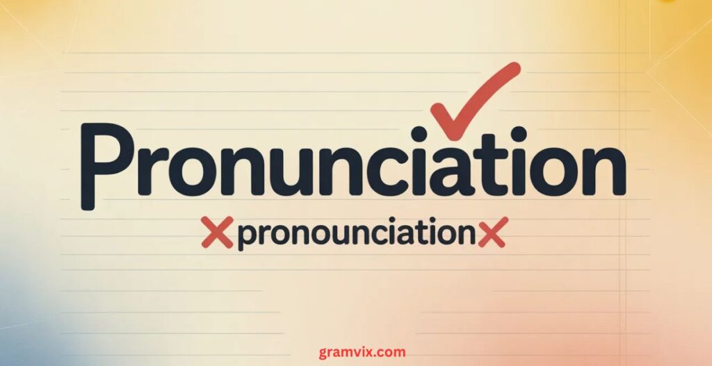 Correct spelling of pronunciation explained clearly