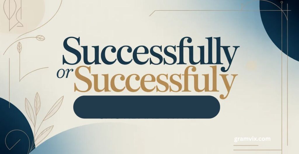 Successfully or Succesfully
